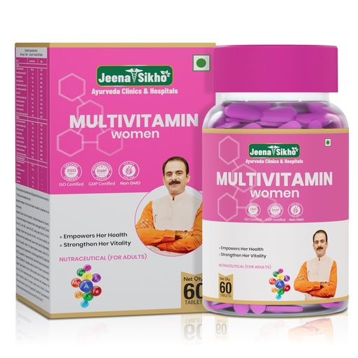 [BRSREBQPOQHQAHL7] Jeena Sikho Multivitamin for Women | Daily Nutritional Support with Vitamin A, B-Complex, C, D, Folic Acid, Calcium, Iron, Magnesium, Zinc & Copper | Women’s Daily Wellness Supplement | 60 Tablets, Pack of 1