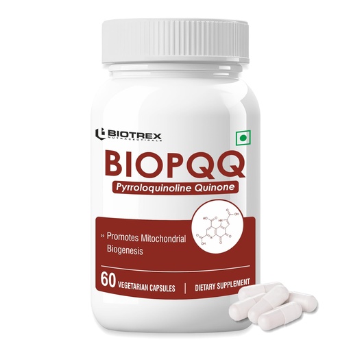 [BRSROH37AUFG2EQ7] Biotrex Nutraceuticals Bio Pqq 20mg With Calcium Supplement - 60 Veg Capsules, pqq as (pyrroloquinoline Quinone disodium salt)