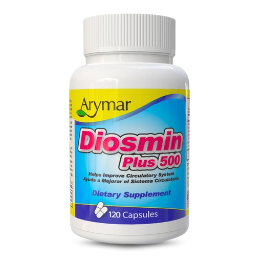 [BRSROCYHA4ARYA3K] Arymar Diosmin Plus 500 - Circulatory System Support Supplement, 500mg, 120 Capsules