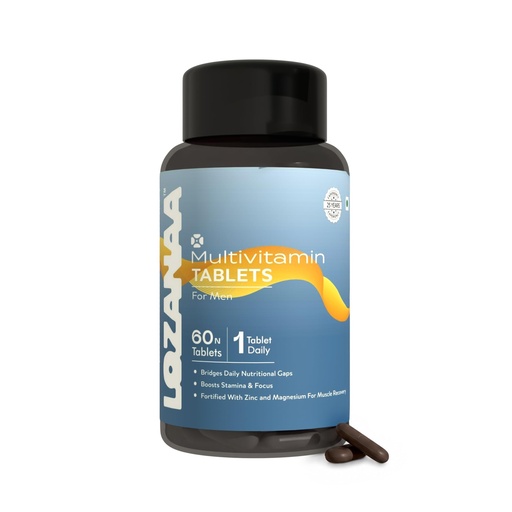 [BRSRYEAYCEBWYELO] Multivitamin Tablets for Men – Daily Energy, Testosterone Support & Performance with Magnesium, Zinc & L-Arginine | 60 Tablets