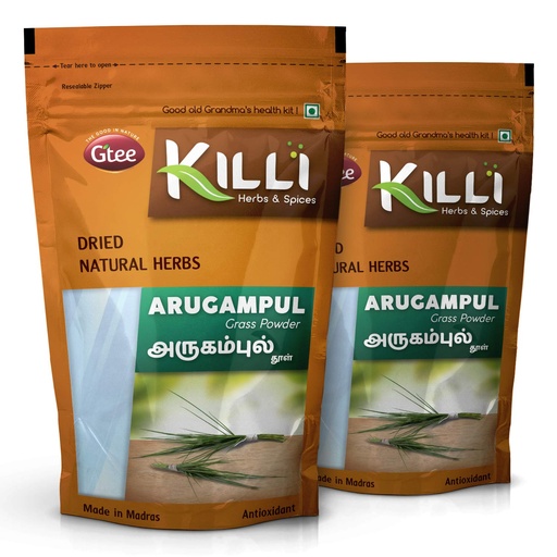 [BRSWYZQCBAJWAF3G] KILLI Bermuda Arugampul Powder - 200g (Pack of 2)