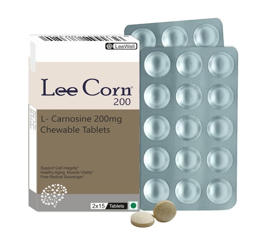 [BRSROBINAEFRECY4] by LeeWell Chewable L Carnosine 200mg | Antioxidant, ADHD, ADD Care, Cognitive Function, Muscle care, Brain & Gut Health Support Supplement -30 tablets Sugar Free