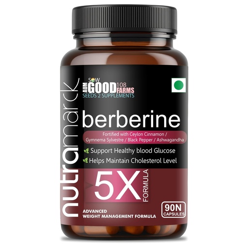 [BRSROBAYAECGK2Y4] Berberine Capsules 500mg | High Potency Plant-Based Berberis Aristata Extract | Supports Healthy Metabolism, Weight Management, Blood Sugar Balance & PCOS Support (90 Count (Pack of 1))