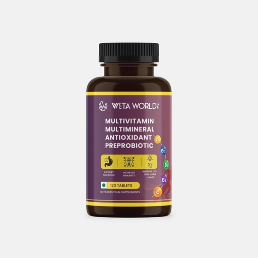 [BRSREZYBCQOWYDY7] Veg Multivitamin Tablets for Men & Women, 120 Tablet