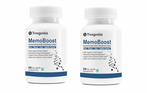 [BRSWYGQQCMCAYET4] Trexgenics Nootropic Memoboost Max High Strength Advanced Natural Herbs & Vitamin Complex (2)
