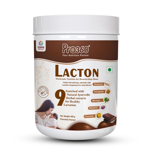 [BRSRYGQ3PN5RSC3X] Pro360 Lacton for Breastfeeding and Lactating Mothers Milk Supplement Powder - Lactation Support Booster with Herbal Extracts - Helps to Increase Breast Milk - Chocolate, 400g