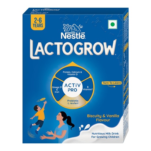 [BRSWYFQEOBYWYYDL] Nestle LACTOGROW Nutritious Milk Drink Powder, Biscuity vanilla Flavor 400g