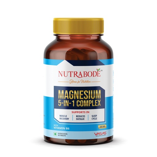 [BRSRY23RCADWAHYV] MAGNESIUM COMPLEX TABLETS With Magnesium Bisglycinate, L-Threonate, Citrate, Oxide, Aquamin along with B6 | Muscle, Nerve & Energy Support , High Absorption 400mg Elemental , 5-IN-1 one Formula, | 60 Tablets