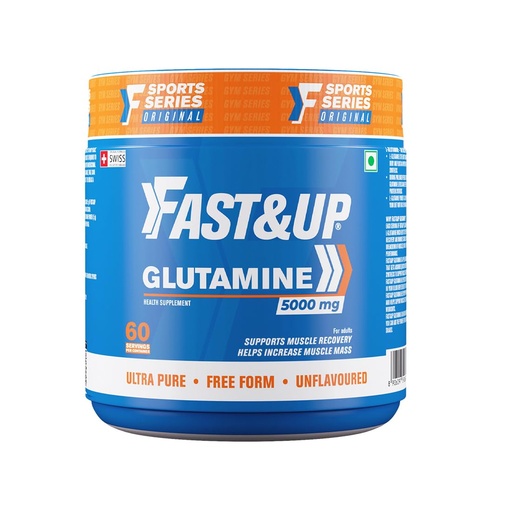 [BRSWYYYHAADWAETP] Fast&Up Glutamine (Unflavoured, 2 Month Supply) L-Glutamine For Muscle Building & Performance | Post Workout Recovery & Muscle Growth (300g powder)