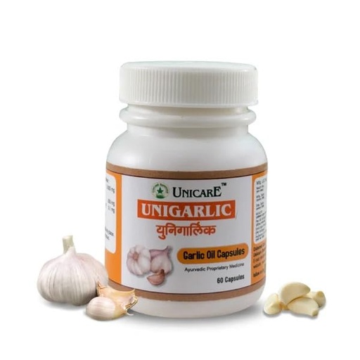 [BRSRYEIHCUFQEHL3] Unicare Unigarlic Garlic Oil Capsules 60 Count | Kashmiri Garlic Oil | Ayurvedic Herbal Supplement for Daily Wellness