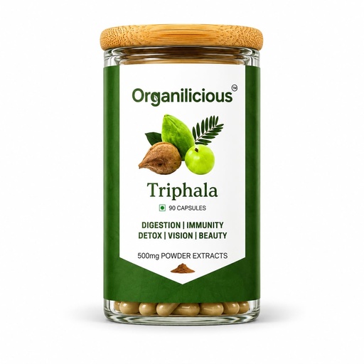 [BRSRYFQZCMARYCTF] Triphala 500mg Powder Extract Capsules, 90 Capsules | Ayurvedic Herbal Supplement for Digestive Wellness, Daily Health & Antioxidant Support