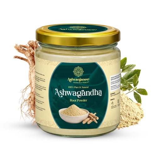 [BRSRGCT4CJ6BM2D3] Ashwagandha Root Powder | Pure Withania Somnifera | Natural Stress Relief, Strength & Immunity Support | Ayurvedic Herbal Supplement | No Additives, Chemical-Free | 100 Gram Pack