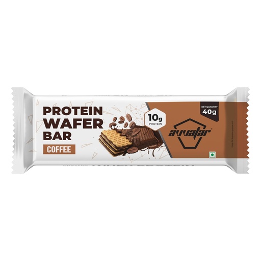 [BRSRGYIZCF7WCFAU] Avvatar 10g Protein Wafer Bar Coffee Flavour 40g Single Bar