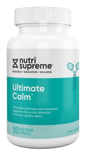 [BRSWIAALC4ARC2I7] Nutri Supreme Ultimate Calm, Supports Calm and Relaxed Mood, Quality Sleep, All Natural 90 Capsules
