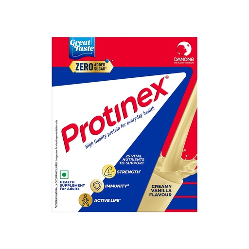 [BRSWG2QHPMPWC3TL] Protinex Creamy Vanilla, 200g | Get 40% daily protein requirement for strong muscles when prepared with 200ml milk | High Protein | Zero Added Sugar | Nutritional Drink for Men and Women