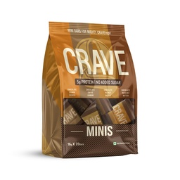 Green Protein - Mini Crave Plant Protein Bars (Pack of 20) | 5g Protein, Zero Added Sugar, High in Fiber | Crunchy Wafer Bar | Decadent Sugar-Free Chocolate, Creamy Nut Butters | Healthy Snacks for Kids & Adults | Tastes like a Cheat Meal | 100% Vegetarian | No Palm Oil | 320g