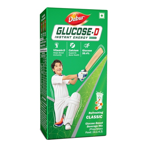 [BRSROZALBEMAEA3Z] Dabur Glucose-D Instant Energy Drink Powder - 1kg (Carton)| Enriched with Vitamin D & Calcium | 99.4% Glucose Quick Energy Replenishment Formula | Easy to Mix Refreshing Drink