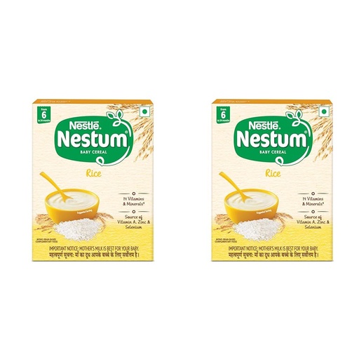 [BRSRAYIBBYCBOADG] NESTUM Baby Cereal – From 6 to 12 months, Rice, 300g Bag-in-Box Pack (Pack of 2)