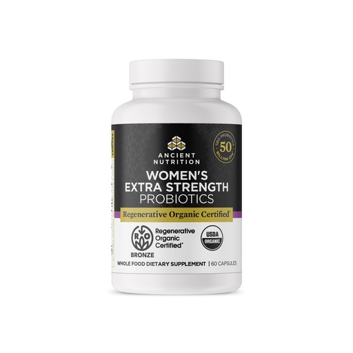 [BRSRAZD2CMFRUHYV] Ancient Nutrition Regenerative Organic Certified Probiotics for Women, Probiotics Women’s Extra Strength, Healthy Digestion and Immune System Function Support, 25 Billion CFUs* Per Serving, 60 Count