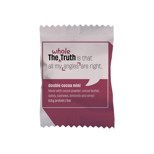 [BRSW2AYFOECA4C3L] The Whole Truth - Mini Protein Bars - Double Cocoa | Pack of 8 | 8 x 27g | All Natural