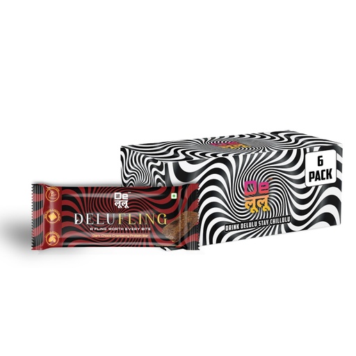[BRSRGAYLCIPQI23Z] Delulu Delufling Dark Choco Cranberry - Protein Bar With 13g Protein, No Preservative, No Artificial Sweetner, Whey Based Snack With Fibre | Ready To Eat Fitness Food, Post Workout Bite | Vegetarian On-The-Go Option For Office & Travel - 50 Gm (Pack Of 6)