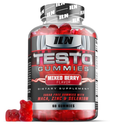 [BRSRAEILCQFWCGTZ] Iron Labs Nutrition Testo Gummies for Men (60 Gummies) - High Strength Booster for Men - Mixed Berry Flavor - Features Maca, Ginseng, Zinc and Selenium - Sugar Free & Vegan Suitable