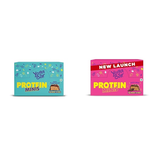 [BRSRYY3YOIIWOFA4] Yogabar Protein Minis, 4g Protein Bar (24 Bars, Choco Peanut Butter) | Dark Chocolate Bar with + Yogabar Protein Minis, 4g Protein Bar (24 Bars, Coffee Crush) | Dark Chocolate Bar with no Trans