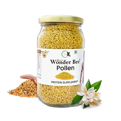 [BRSRE2YBOZ7GY3D5] Wonder Bee - Immunity,Energy Booster | 100% Natural | Rich in Protein, Vitamin B, Minerals, Anti-Oxidants | Improves Digestive, Bone, BP health (500 gm)
