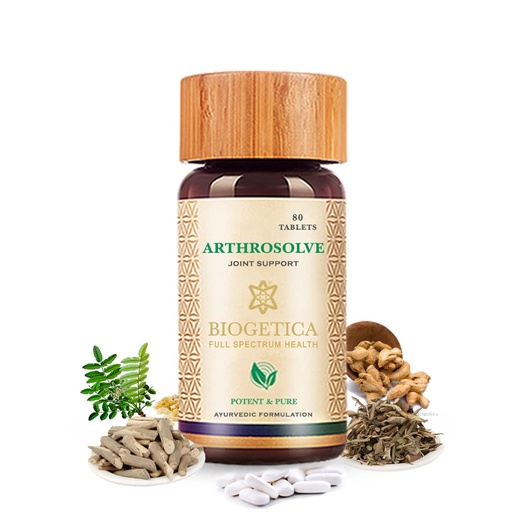 [BRSRGBLRPIMAAADL] Biogetica Arthrosolve Joint & Muscle Comfort Capsules, Ayurvedic Formulation with Shallaki, Dashmool, Sunthi & Agnimantha, 80 Veg Capsules