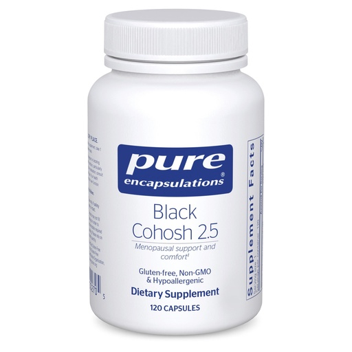 [BRSWIY36C57QEHTM] Pure Encapsulations Black Cohosh 2.5, 120 Capsules | Hypoallergenic Supplement to Offer Support During Menopause*, Menopause Relief