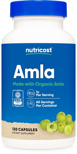[BRSWYFIYPIJWG2YV] Nutricost Amla (1000mg) 120 Vegetarian Capsules, Gluten Free