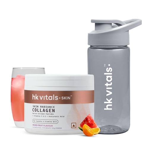 [BRSROHAOCR6BMEIV] hk vitals Skin Radiance Marine Collagen Supplement, 100g + Sipper