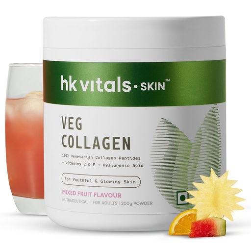 [BRSROAD7AQMR6GT3] hk vitals Veg Collagen Supplement Powder, Mixed Fruit, 200g