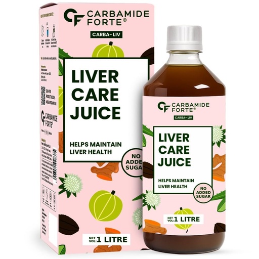 [BRSREAICOEMWG33Z] Carbamide Forte Ayurvedic Liver Care Juice - 1L | Herbal Liver Detox Supplement | Antioxidant-Rich Formula with 15 Ayurvedic Herbs | No Added Sugar & Artificial Colour