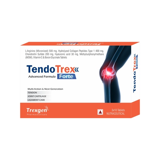 [BRSW2CYQOJYBMG3H] Trexgen TENDOTREX FORTE Advanced & Complete Tendon, Joint Cartilage & Ligament Care (Pack of 1 count, 30 capsules)