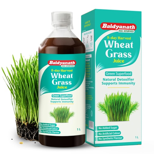 [BRSREFALOJ6RMAI4] Baidyanath Wheatgrass Juice - 1L | Natural Liver detox & Gut cleanser Juice | Superfood for Weight & Cholesterol management |