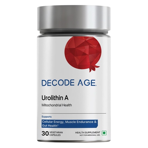 [BRSRGHY7DF6AM23J] Decode Age Urolithin A 500 mg | Clinically Studied Longevity Supplement for Strength, Endurance & Cellular Renewal | Non-GMO | Urolithin A Supplement for Men and Women