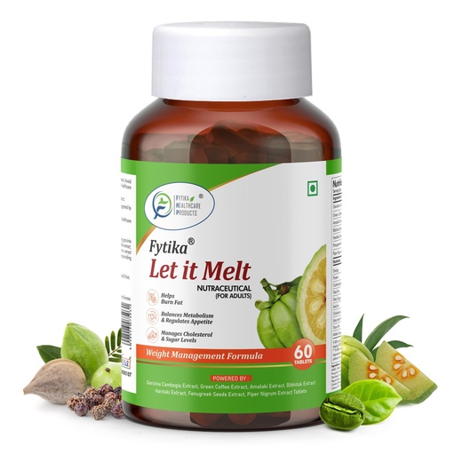 [BRSW2FICBYBBSCI4] Fytika Let it Melt Weight Management - 60 Tabs | Garcinia Combogia, Green Coffee, Triphala, Kali Jeeri| Healthy Weight Support| for Men & Women Net