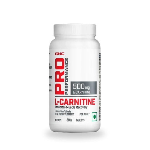 [BRSRMAIBPJ6R4GY7] GNC Pro Performance L-Carnitine Tablets - 500mg | 30 Veg Tablets | Facilitates Fat Metabolism & Muscle Recovery | Aids Weight Loss & Management | Boosts Energy & Supports Heart Heart | USA Formulated