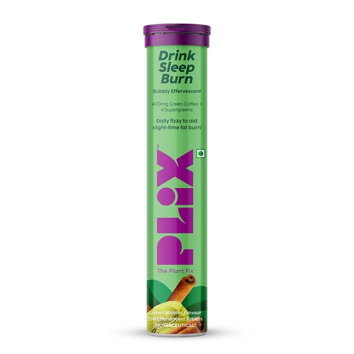 [BRSW2AD7OYDW2HT2] PLIX - THE PLANT FIX Green Coffee Bean 15 Effervescent Tablets For Better Metabolism & Energy Levels With Green Coffee Bean, Garcinia Cambogia, Cinnamon Extract and Wheatgrass, Pack of 1(Lemon Twist)