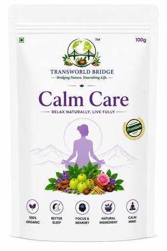 [BRSRYGQQPJ6WA3DO] Calm Care| Mind Relaxation and Sleep Ayurvedic Formula|Harmons Balance Herbal Ingredients 100 gm