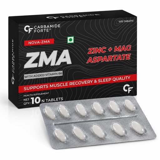 [BRSRGBQZDIMBQYLZ] Carbamide Forte ZMA and Zinc Supplement for Men | Zinc and Magnesium Supplements with Vitamin B6 | Zinc tablets May Support Muscle Recovery and Sleep Quality | 10 Tablets