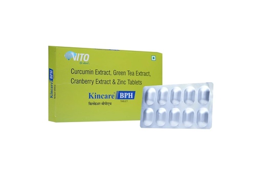 [BRSRYZALOIAWCYAZ] VITO Kincare BPH Prostate Health Support Tablets for Men, Curcumin, Green Tea, Cranberry Extract and Zinc, 10 Tablets Kincare BPH Tablets for Men's Prostate Health Support | Curcumin Extract, Green Tea Extract, Cranberry Extract & Zinc | Men's Wellness Supplement | 10 Tablets