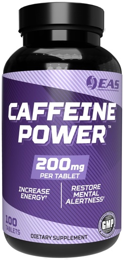 [BRSROHQEAB6WEYLV] EAS Caffeine Power 200mg | Caffeine Pills Supplement | Increase Energy & Restore Mental Alertness | Gluten Free, Non GMO, Vegetarian Friendly | 100 Tablets
