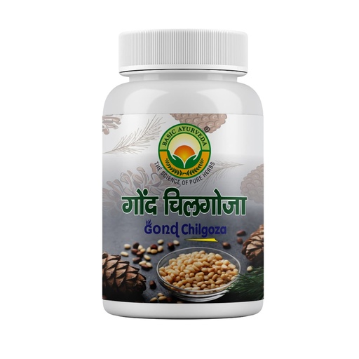 [BRSRMYI3DMFBMHLL] Basic Ayurveda Gond Chilgoza Pine Nut Gum – 60g Each Pack of 2 | Ayurvedic Herbal Resin for Energy, Strength & Wellness Support