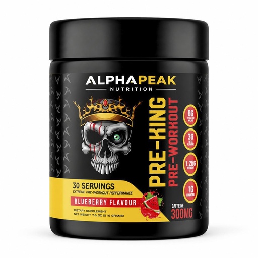 [BRSRYGQRDIIAEEL5] Pre-King Pre-Workout, 216g, Blueberry flavour