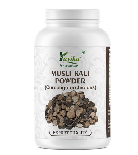[BRSRAZIKCECAI3IV] Yuvika Musli Kali Powder - Curculigo Orchiodes - Black Musli 100 Grams