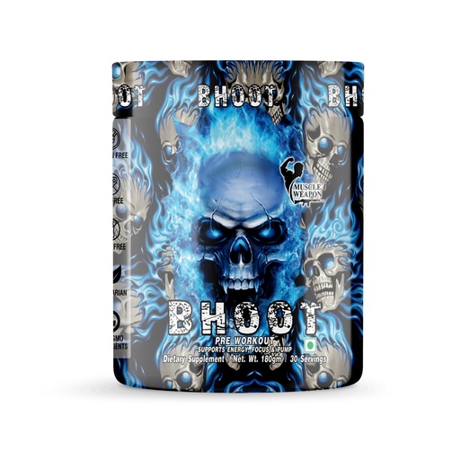 [BRSRMZD4BMJQGEY4] Bhoot Preworkout 180g 30 Servings | Pump| Focus| Stamina (Watermelon)
