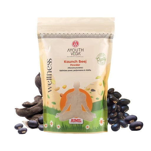 [BRSREZ35OB5WKFDG] Ayouthveda Kaunch Beej Powder - 100% Ayurvedic Herb for Power, Performance & Vitality - Net Qty: 200g