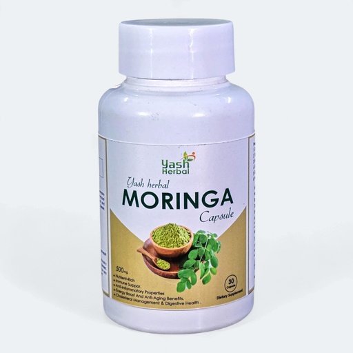 [BRSREZIBCN5GE3QZ] Yash Herbal Moringa, 30 Capsules, Green Superfood for Antioxidant Support and Wellness, 500 mg, 1 Month Supply, Non-GMO Project Verified, Vegan, Gluten Free Supplement, Additive Free